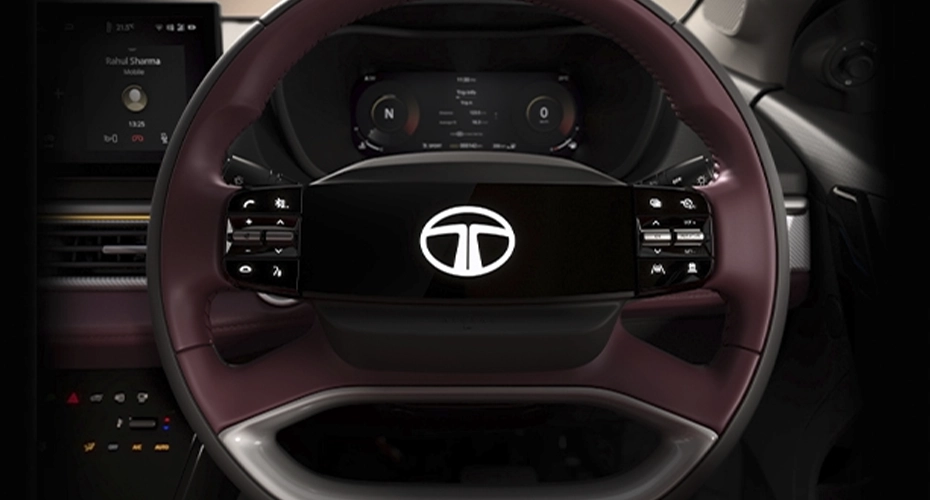 Digital Steering Wheel with Illuminated Logo